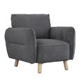 Georgia Sofa Suite - 3+1+1 Seater - Dark Grey - Fabric