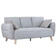 Georgia Sofa Suite - 3+1+1 Seater - Light Grey - Fabric