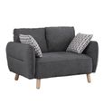 Georgia Sofa Suite - 3+2 Seater - Dark Grey - Fabric