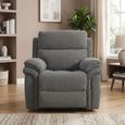 Harrow Electric Recliner Armchair - Dark Grey - Fabric