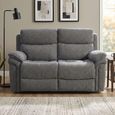 Harrow Electric Recliner Sofa - 2 Seater - Dark Grey - Fabric