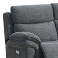 Harrow Electric Recliner Sofa - 2 Seater - Dark Grey - Fabric