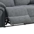 Harrow Electric Recliner Sofa - 2 Seater - Dark Grey - Fabric