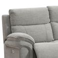 Harrow Electric Recliner Sofa - 2 Seater - Light Grey - Fabric