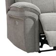 Harrow Electric Recliner Sofa - 2 Seater - Light Grey - Fabric