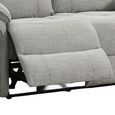 Harrow Electric Recliner Sofa - 2 Seater - Light Grey - Fabric