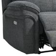 Harrow Electric Recliner Sofa - 3 Seater - Dark Grey - Fabric
