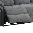 Harrow Electric Recliner Sofa - 3 Seater - Dark Grey - Fabric