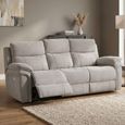 Harrow Electric Recliner Sofa - 3 Seater - Light Grey - Fabric