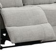 Harrow Electric Recliner Sofa - 3 Seater - Light Grey - Fabric