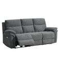 Harrow Electric Recliner Sofa Suite - 3+1+1 Seater - Dark Grey - Fabric
