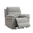 Harrow Electric Recliner Sofa Suite - 3+1+1 Seater - Light Grey - Fabric
