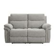 Harrow Electric Recliner Sofa Suite - 3+2 Seater - Light Grey - Fabric