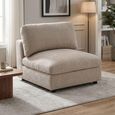 Haven Armless Chair - Biscuit - Fabric