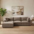 Haven Modular Sofa Suite - 3 Seater - with Footstool - Hazelnut - Fabric
