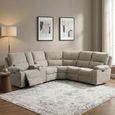 Knightsbridge Electric Recliner Corner Sofa - with Storage Console - Fossil - Fabric