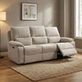 Knightsbridge Electric Recliner Sofa - 3 Seater - Fossil - Fabric