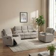 Knightsbridge Electric Recliner Sofa Suite - 3+1+1 Seater - Fossil - Fabric