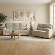 Knightsbridge Electric Recliner Sofa Suite - 3+2 Seater - Fossil - Fabric
