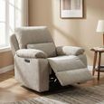 Knightsbridge Electric Recliner Armchair - Fossil - Fabric