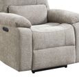 Knightsbridge Electric Recliner Armchair - Fossil - Fabric