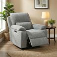 Knightsbridge Electric Recliner Armchair - Granite - Fabric