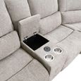 Knightsbridge Electric Recliner Corner Sofa - with Storage Console - Fossil - Fabric