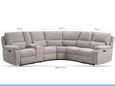 Knightsbridge Electric Recliner Corner Sofa - with Storage Console - Fossil - Fabric