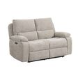 Knightsbridge Electric Recliner Sofa - 2 Seater - Fossil - Fabric