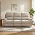 Knightsbridge Electric Recliner Sofa - 3 Seater - Fossil - Fabric