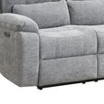 Knightsbridge Electric Recliner Sofa - 3 Seater - Granite - Fabric
