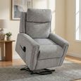 Mayfair Electric Lift & Tilt Armchair - Quad Motor - Ash Grey - Fabric
