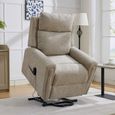 Mayfair Electric Lift & Tilt Armchair - Quad Motor - Beige - Fabric