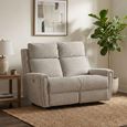 Mayfair Electric Recliner Sofa - 2 Seater - Ash Grey - Fabric