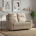 Mayfair Electric Recliner Sofa - 2 Seater - Beige - Fabric