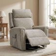 Mayfair Electric Lift & Tilt Armchair - Dual Motor - Beige - Fabric