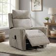 Mayfair Electric Lift & Tilt Armchair - Quad Motor - Beige - Fabric