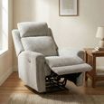 Mayfair Electric Recliner Armchair - Ash Grey - Fabric