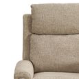 Mayfair Electric Recliner Armchair - Beige - Fabric