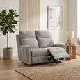 Mayfair Electric Recliner Sofa - 2 Seater - Ash Grey - Fabric