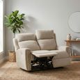 Mayfair Electric Recliner Sofa - 2 Seater - Beige - Fabric