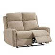 Mayfair Electric Recliner Sofa - 2 Seater - Beige - Fabric