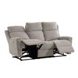 Mayfair Electric Recliner Sofa - 3 Seater - Ash Grey - Fabric