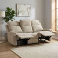 Mayfair Electric Recliner Sofa - 3 Seater - Beige - Fabric