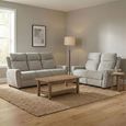 Mayfair Sofa Suite - 3+2 Seater - Ash Grey - Fabric