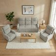Mayfair Sofa Suite - 3+1+1 Seater - Ash Grey - Fabric