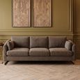 Freda Sofa - 3 Seater - Dark Grey Velvet Fabric