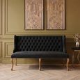 Harrison Sofa - 2 Seater - Black Fabric