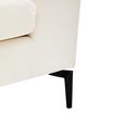 Avignon Sofa - 3 Seater - Cream Fabric with Black Metal Legs