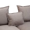 Avignon Sofa - 3 Seater - Grey Fabric with Black Metal Legs
